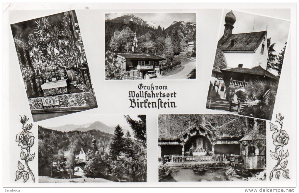 Gruß Vom Walfahrtsort Birkenstein - Mehrbildkarte Ca 1956 - Miesbach