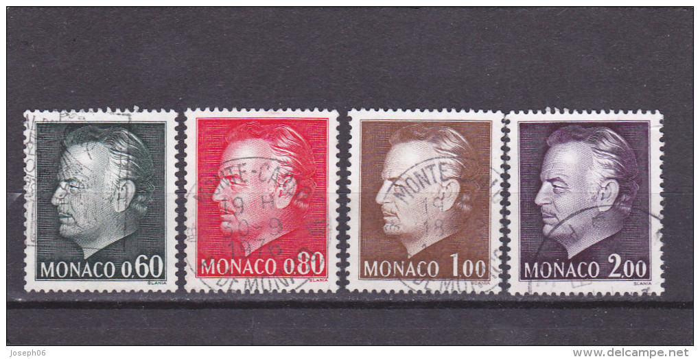 MONACO    1974  Y.T. N° 992  à  996  Incomplet  0blitéré - Usados
