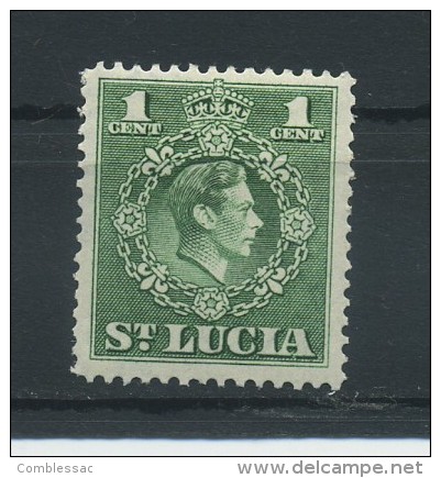 SAINT  LUCIA   1949    1c  Green   Perf  14    MH - St.Lucia (...-1978)