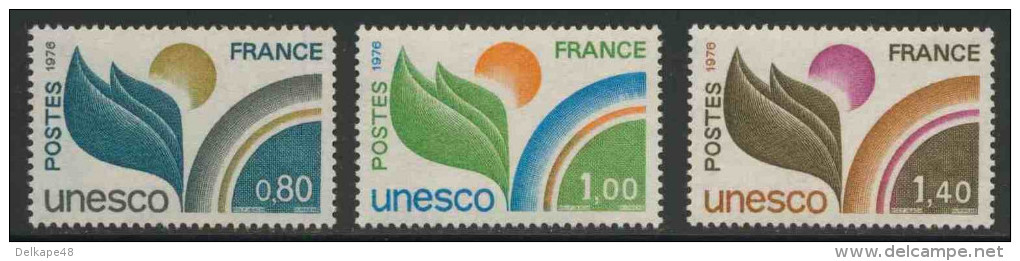 France Rep. Française 1976 Mi U16 /8 YT S50 /2 ** UNESCO Official Stamps / Dienstmarken : "Leaf" Symbolik - Other & Unclassified