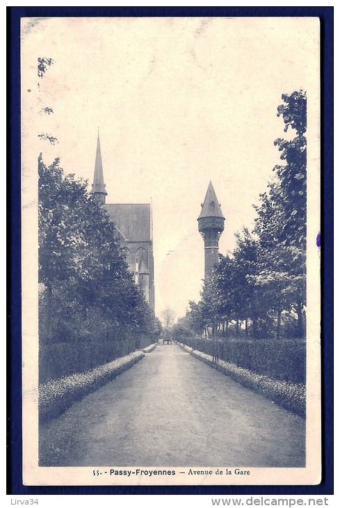 CPA ANCIENNE- BELGIQUE- PASSY-FROYENNES- AVENUE DE LA GARE- LE PENSIONNAT- LE CHATEAU D'EAU - Tournai