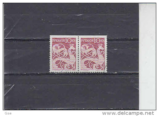 SVEZIA  1961 - Unificato 481 (x 2)  - Pietra Runica - Usati