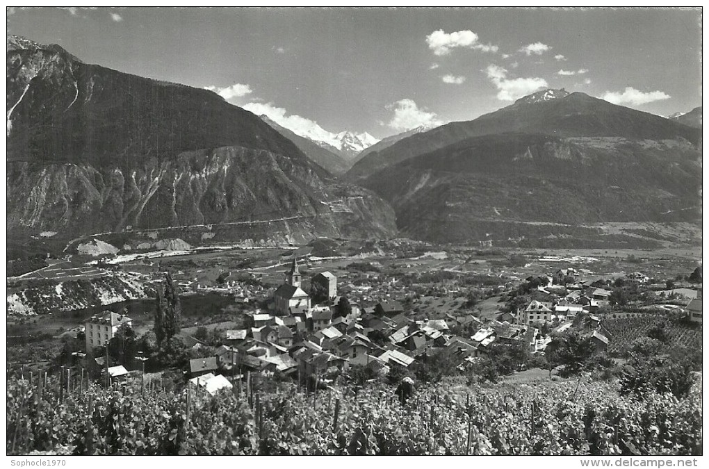 SUISSE - SCHWEIZ - SVIZZERA - SWITZERLAND -  VS - VALAIS - VENTHONE - Hôtel Bellevue - Vue Sur Le Val D'Anniviers - Venthône