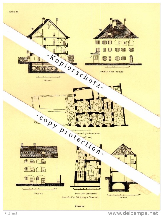 Photographien / Ansichten , 1936 , Verscio , Intragna , Melezza , Prospekt , Architektur , Fotos !!! - Intragna