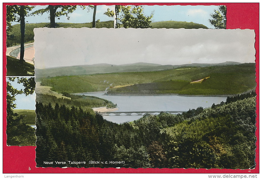 2 Foto-AK 'Versetalsperre' (Sauerland) Bei Lüdenscheid ~ 1966 - Luedenscheid