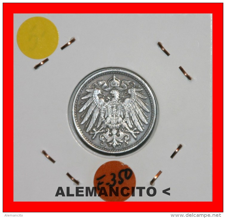 ALEMANIA  -  IMPERIO  -  DEUTSCHES REICH - AÑO 1915-J - 10 Pfennig