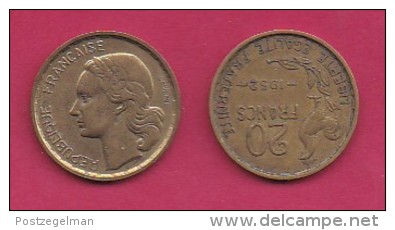 FRANCE, 1952, 1 Circulated Coin Of 1 Franc, Alu-Bronze  , KM917.1, C3015 - Andere & Zonder Classificatie