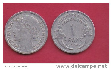 FRANCE, 1950, 1 Circulated Coin Of 1 Franc, Aluminium , KM 885a.1, C3040 - Andere & Zonder Classificatie