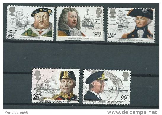 GB 1982 MARITIME SET OF 5 USED SG 1187-91 MI 918-22 SC 991-95 IV 1047-51 - Used Stamps