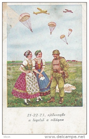 Postcard RA005270 - Hungary (Magyarország) WW2 Ejtoernyos - Guerre 1939-45