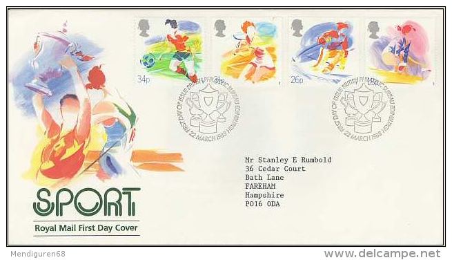 GB 1988 SPORT FDC SG 1388-91 MI 1143-46 SC 1209-12 IV 1307-1310 - Covers & Documents