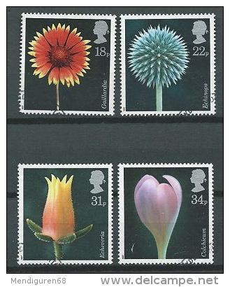 GB 1987 FLOWERS SET OF 4 USED SG 1347-50 MI 1097-100 SC 1168-71 IV 1256-1259 - Used Stamps