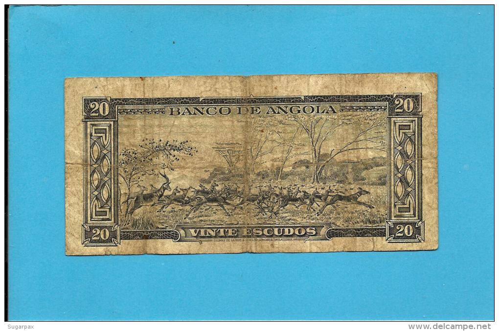 ANGOLA - 20 ESCUDOS - 10.06.1962 - P 92 - AMÉRICO TOMÁS - PORTUGAL - Angola