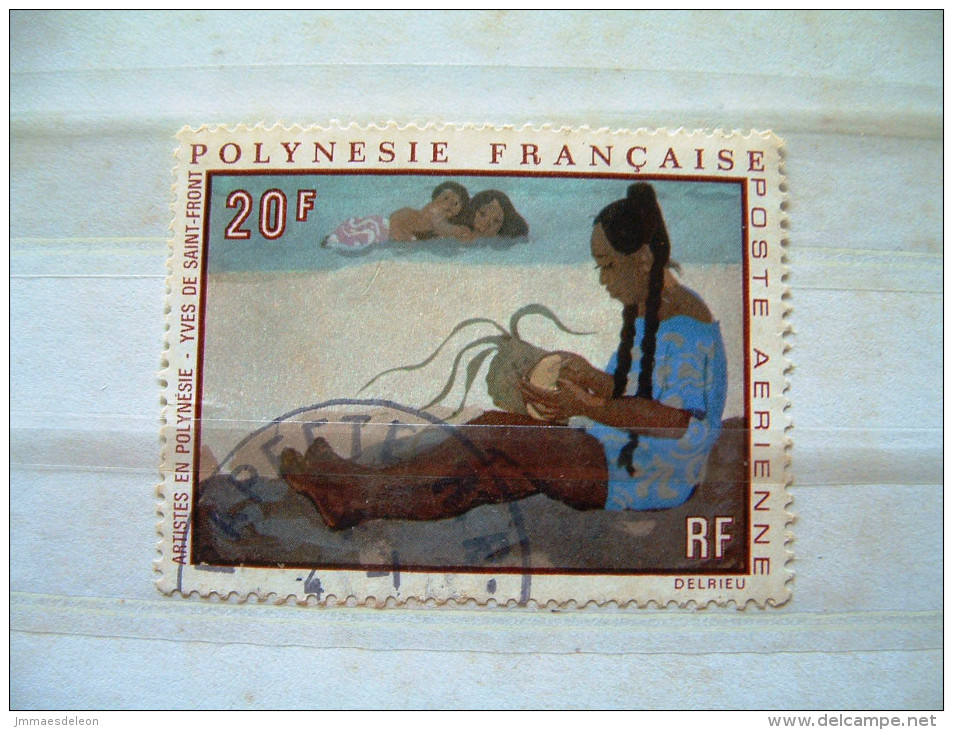 French Polynesia 1970 Painting Woman Coconut - #C.63 = 4 $ - Usados