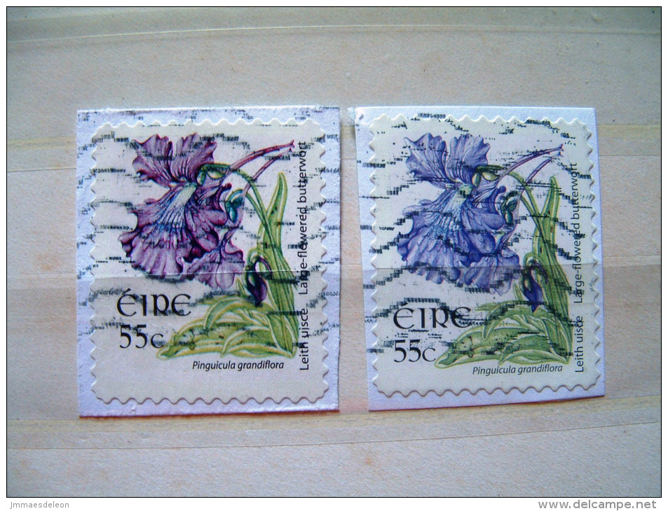 Ireland 2007 - Flowers - 2 Different Color Tones - Used Stamps