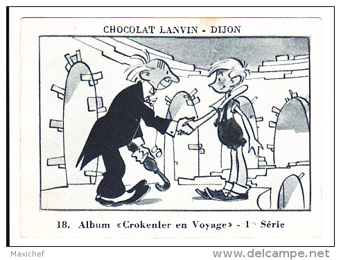 Image Chocolat Lanvin 5.4 X 7.4 - 1er Série, N°18 - Montdragon (Bouche Du Rhône) - Verso "Crokenler En Voyage" - Collezioni