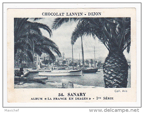 Image Chocolat Lanvin 5.4 X 7.4 - 1er Série, N°54 - Sanary - Verso "Crokenler En Voyage" - Collections