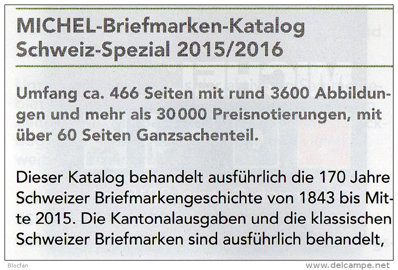 Schweiz+Liechtenstein Spezial Briefmarken Katalog LBK/MICHEL 2015/2016 Neu 72€ Mit Genf UNO Ämter Catalogues Of Helvetia - Zubehör