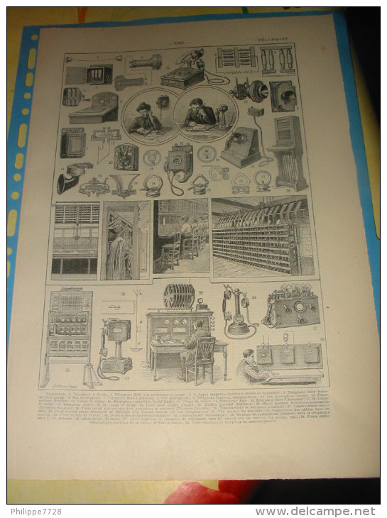 Planche  TELEPHONE   1920/24 - Telefonía