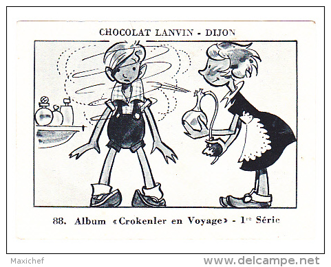 Image Chocolat Lanvin 5.4 X 7.4 - 1er Série, N°88 - Cap D'Antibes - Rochers D'Elen Roc - Verso "Crokenler En Voyage" - Collections