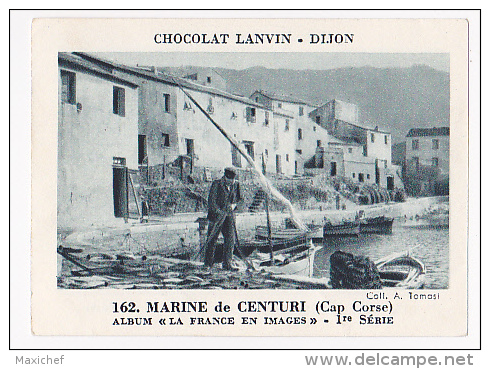 Image Chocolat Lanvin 5.4 X 7.4 - 1er Série, N°162 - Marine De Centuri (Cap Corse)  - Verso "Crokenler En Voyage" - Collections