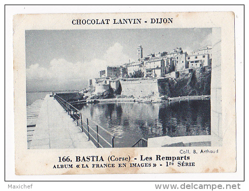 Image Chocolat Lanvin 5.4 X 7.4 - 1er Série, N°166 - Bastia (Corse), Les Remparts - Verso "Crokenler En Voyage" - Collections