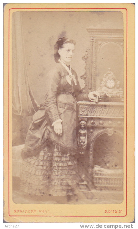 CDV - Femme - Photographie Espagnet - Rouen Correct - Anciennes (Av. 1900)