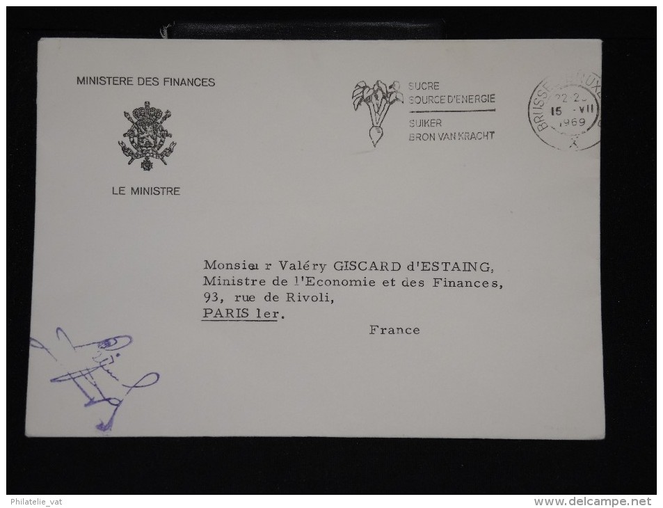 BELGIQUE - Enveloppe En Franchise Pour Mr Giscard D 'Estaing En 1969 - Lot P12077 - Covers & Documents