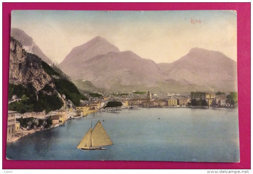 VELA - RIVA DEL GARDA 1907 - Barca A Vela Solitaria ... ANTICA CARTOLINA  EDITA DA STENGEL & C. DRESDEN  - VIAGGIATA - Voile