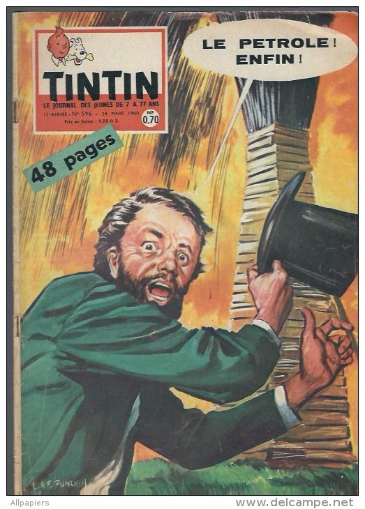 Tintin N°596 Une Banque Qui Ressemble à Un Ranch - Edwin Drake  - Colonel Clifton - En Lambretta Entre Deux Mondes - Tintin