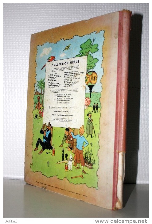 Tintin - Coke En Stock - Par Hergé - Edition Casterman De 1958 - Quatrième Plat B24, Imp. Danel N° 1937 - Tintin