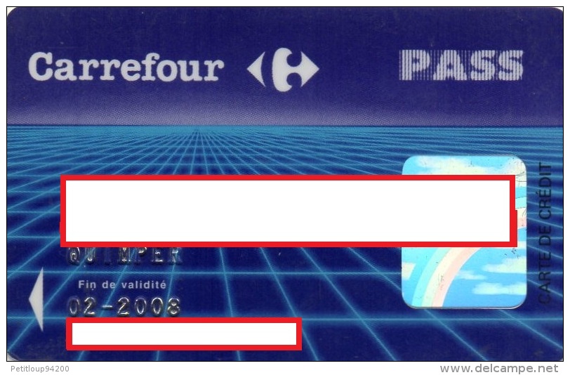 CARTE DE FIDELITE/CARTE DE CREDIT CARREFOUR  Pass - Cartes De Fidélité Et Cadeau