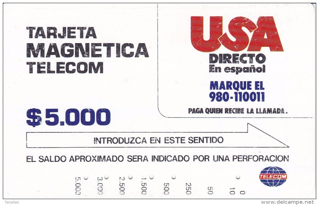 TARJETA DE COLOMBIA DE TELECOM DE $5000 USA DIRECTO EN ESPAÑOL - Colombia