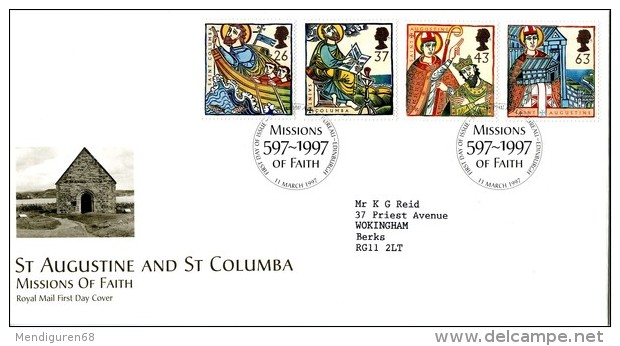 GB 1997 MISSIONS OF FAITH FDC SG 1972-75 MI 1684-87 SC 1730-33 IV 1942-1945 - Lettres & Documents