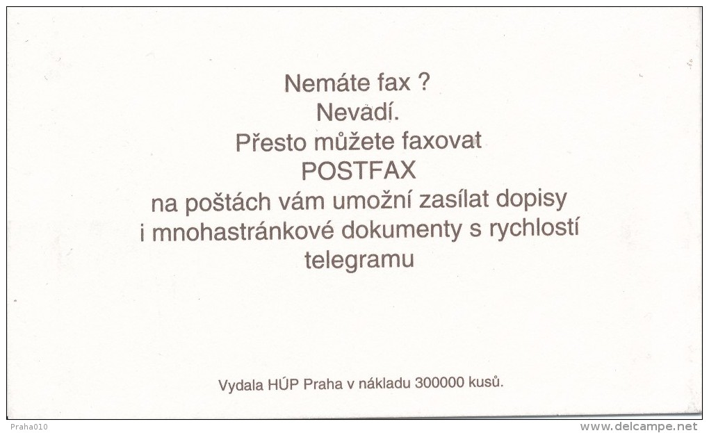 Czech Rep. / Stamps Booklet (1993) 0003 ZS 2 President Vaclav Havel (1936-2011) M. Wolgemut: Prague 1493; POSTFAX (J3685 - Nuovi