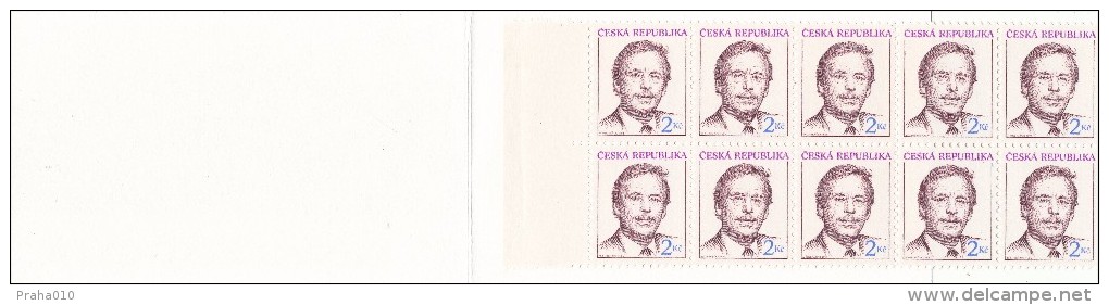 Czech Rep. / Stamps Booklet (1993) 0003 ZS 2 President Vaclav Havel (1936-2011) M. Wolgemut: Prague 1493; POSTFAX (J3685 - Unused Stamps