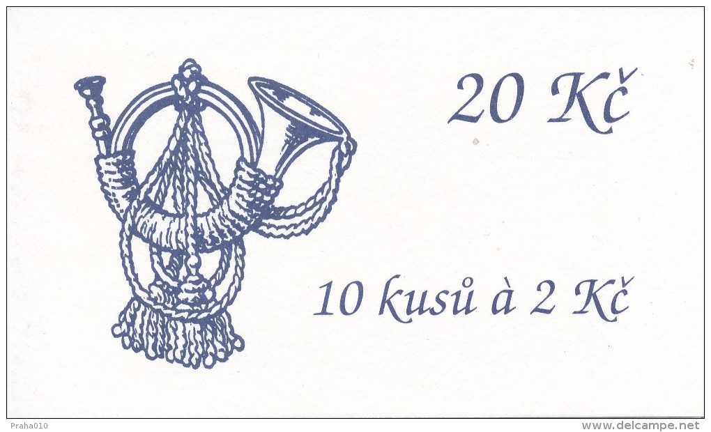 Czech Rep. / Stamps Booklet (1993) 0013 ZS 3 City Usti Nad Labem (church) Post Horn; Postcodes (J3712) - Nuovi