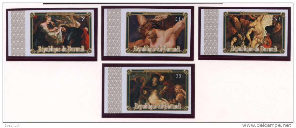 Burundi, 1977, Rubens Paintings, MNH Imperforated Set, Michel 1308-1311B - Autres & Non Classés