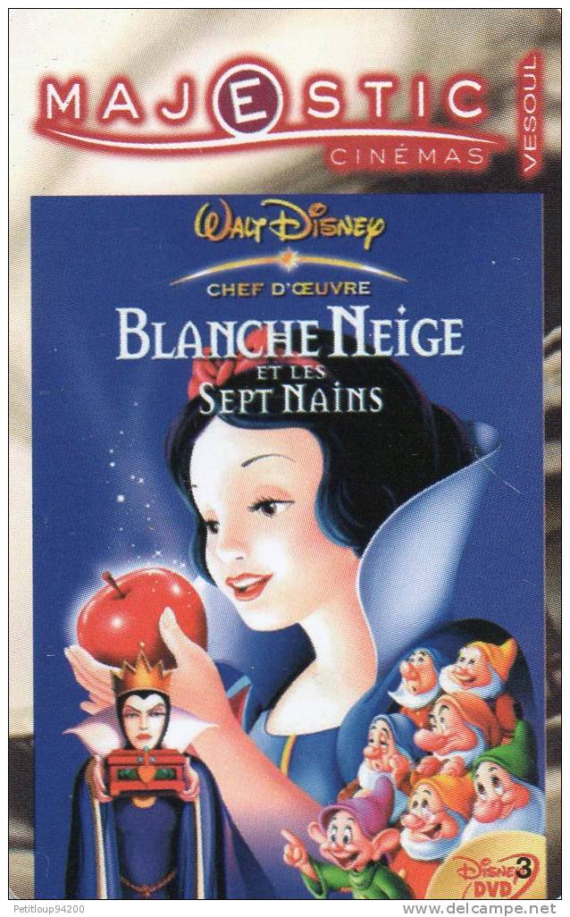 CARTE CINEMA-CINECARTE MAJESTIC VESOUL  Blanche Neige Et Les 7 Nains - Cinécartes