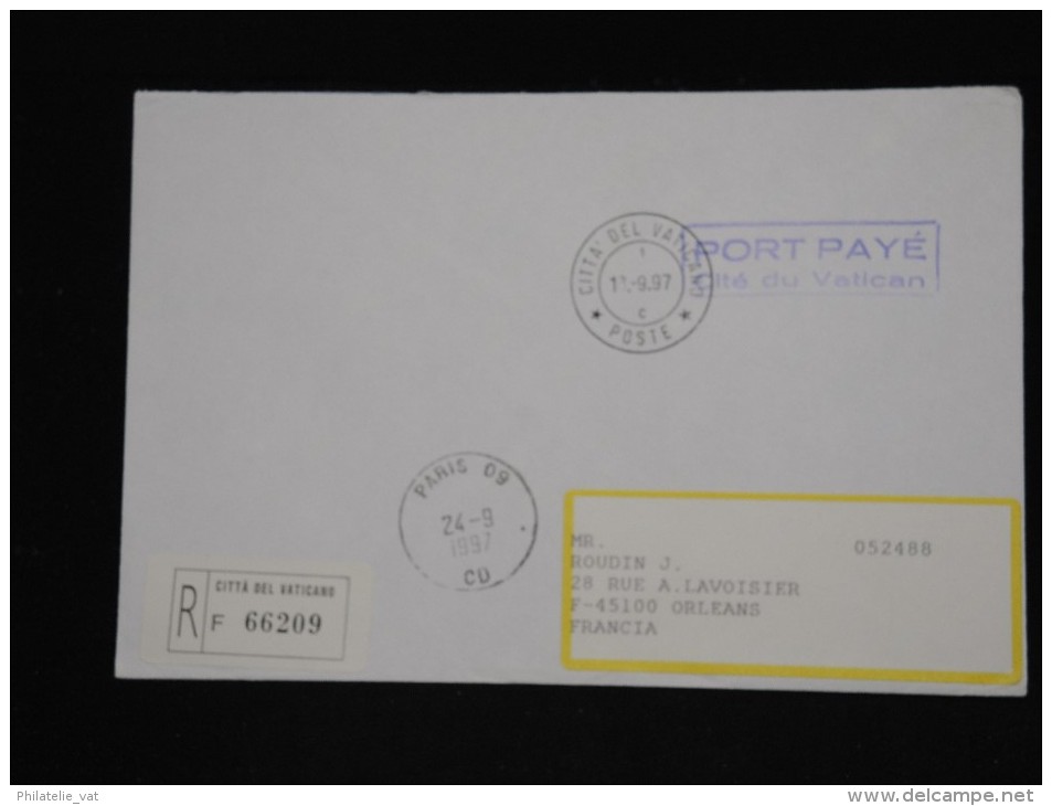 VATICAN - Lot De 5 Enveloppes En Reco. Avec étiquettes De Douanes Au Dos En 1998 Pour La France - A Voir - Lot P12114 - Lettres & Documents