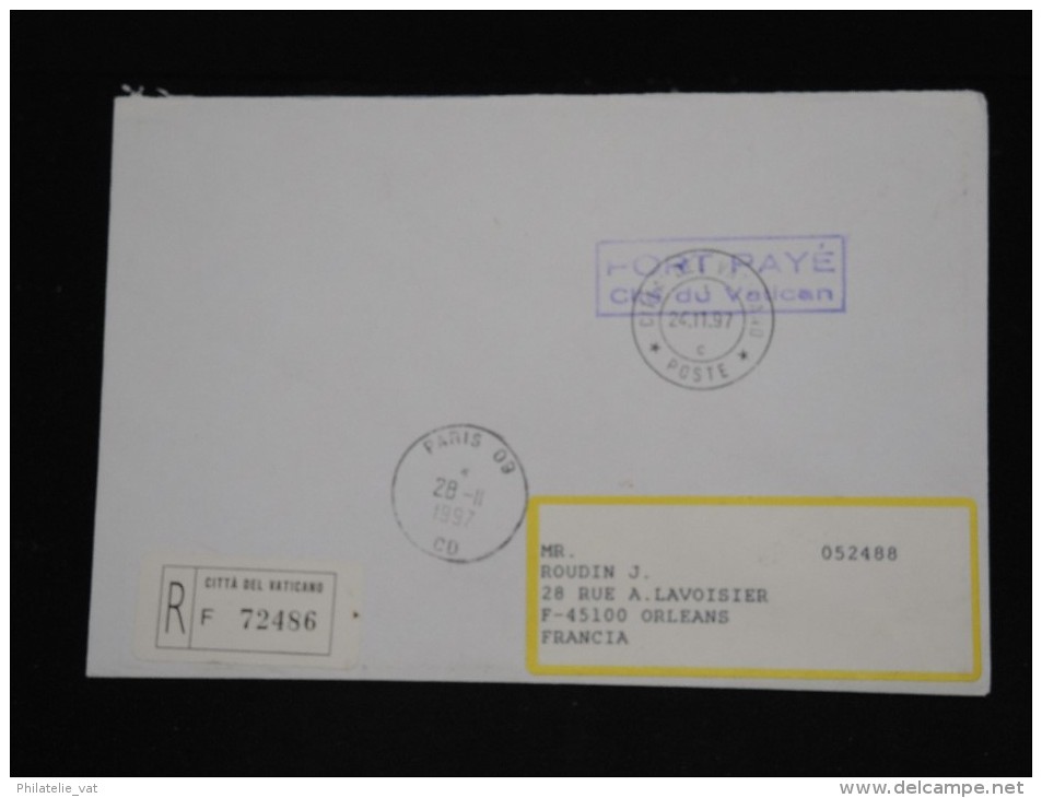 VATICAN - Lot de 5 enveloppes en reco. avec étiquettes de douanes au dos en 1998 pour la France - A voir - Lot P12114