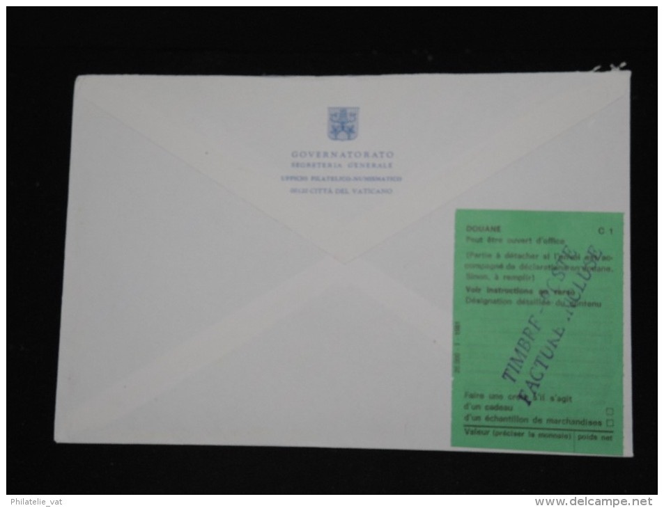 VATICAN - Lot de 5 enveloppes en reco. avec étiquettes de douanes au dos en 1998 pour la France - A voir - Lot P12114