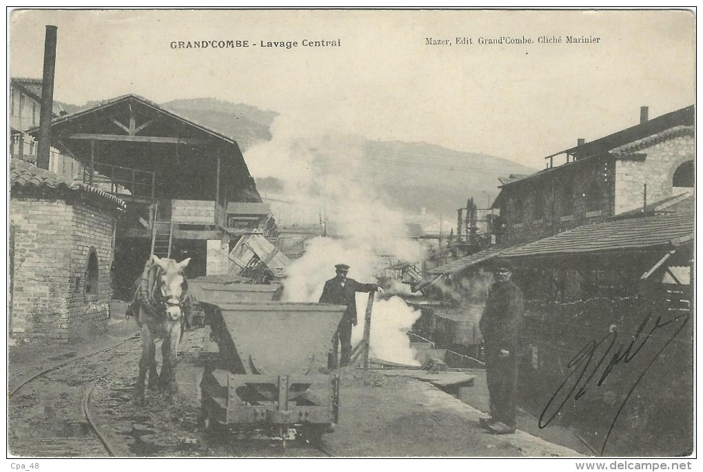 Gard : La Grand Combe, Lavage Central, Belle Animation - La Grand-Combe