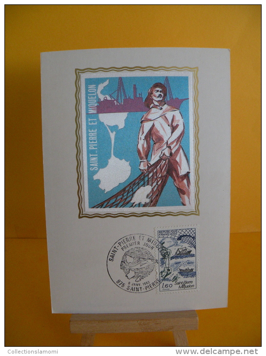 FDC > Carte Maxi > Saint Pierre Et Miquelon - 975 Saint Pierre - 9.1.1982 - 1er Jour,Coté 3 &euro; - Maximumkaarten