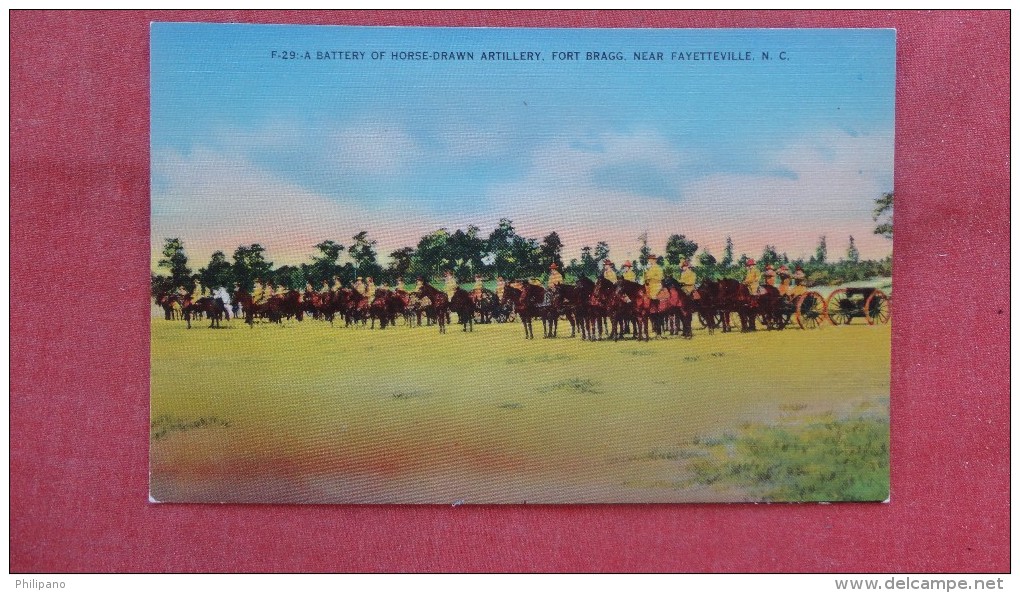 - North Carolina> Horse Drawn Artillery Fort Bragg Near  Fayetteville      Ref --2054 - Fayetteville