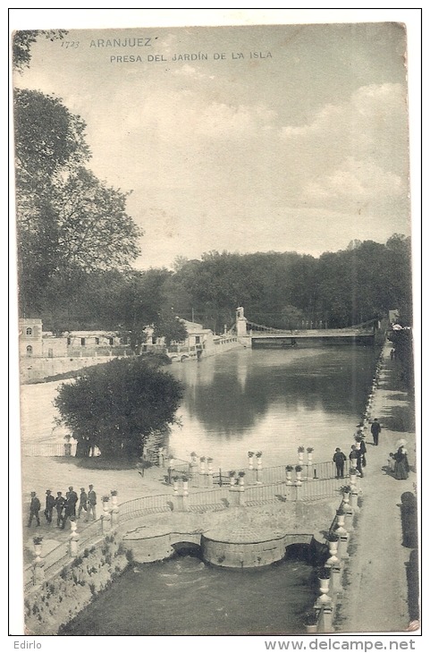 ARANJUEZ Presa Del Jardin De La Isla   Sello - Précurseur/dos Simple Timbrée  TTB - Madrid