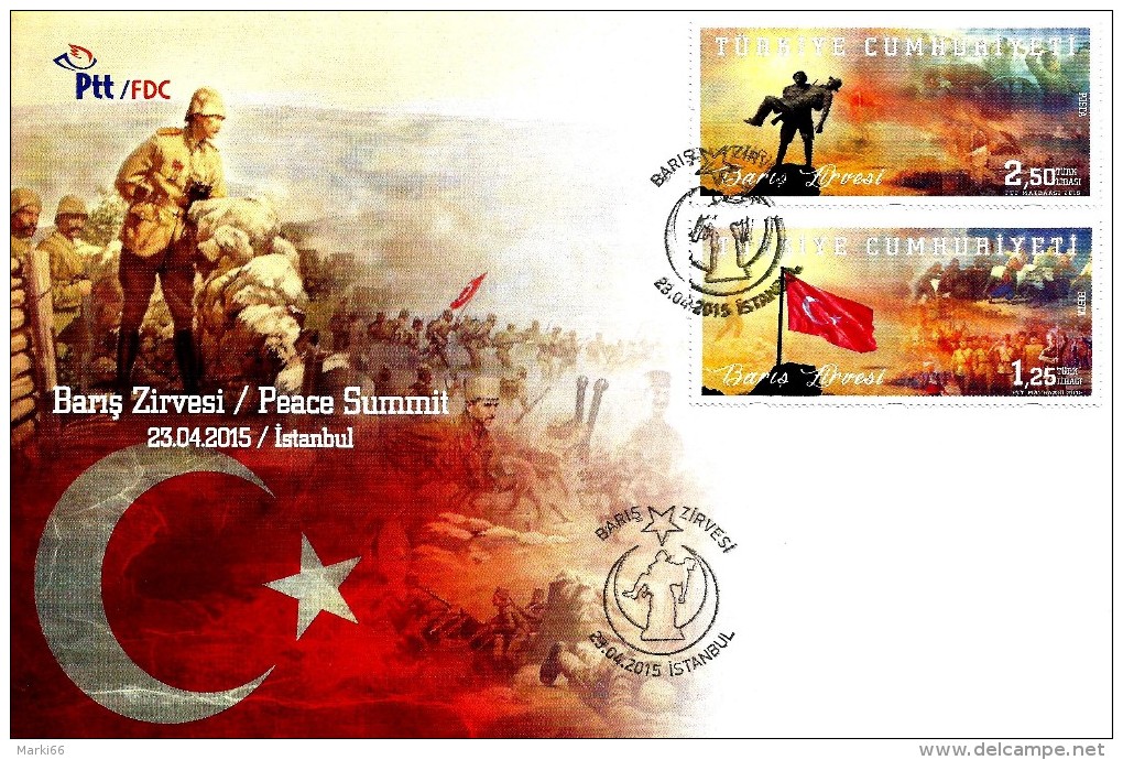 Turkey - 2015 - Peace Summit - FDC (first Day Cover) - FDC