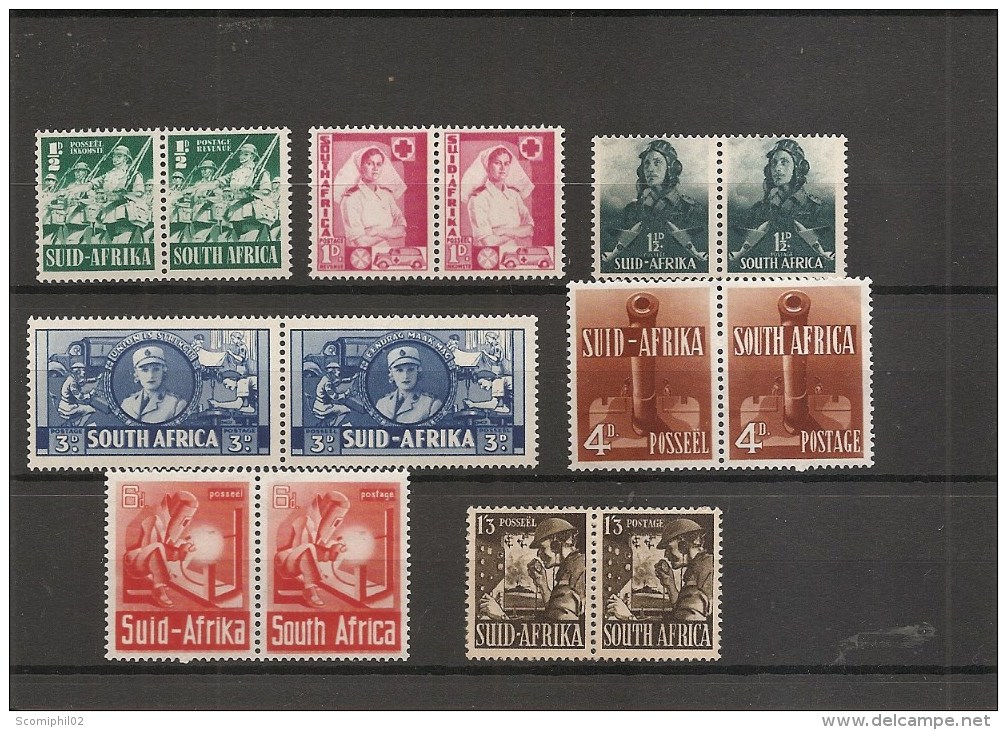 Union Sud-africaine ( 118/31 En 7 Paires Horizontales X -MH) - Unused Stamps