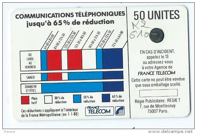 Telecarte Cordon K 2 610 - Cordons'