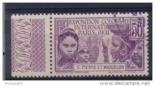 EXPOSITION DE 1931 SAINT-PIERRE ET MIQUELON POSTE N° 133 OBLITERE COTE 2015 : 8 &euro; - Oblitérés
